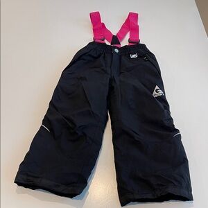 Gerry Black Snow Bibs with Pink Suspenders